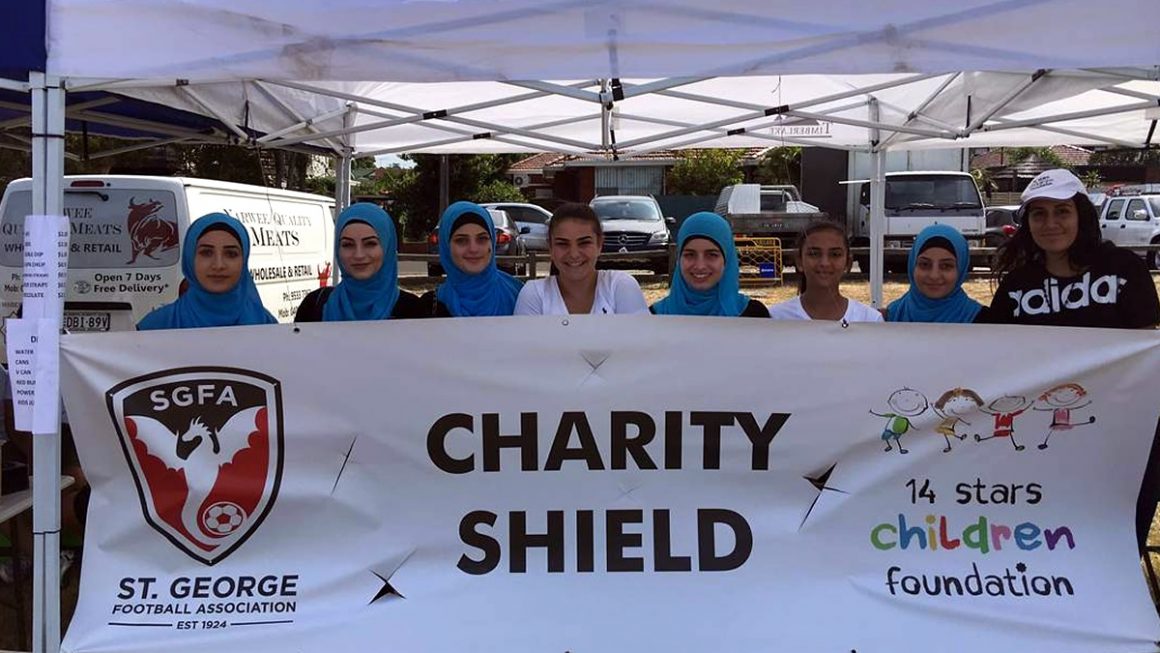 Charity shield event with St George Football Association.